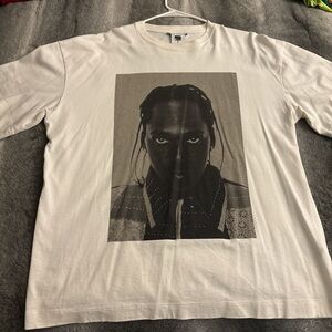 Zara Cream Graphic Tee with Bold Portrait